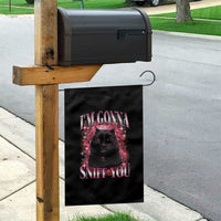 I'm Gonna Sniff You Garden Flag Funny Black Cat Meme