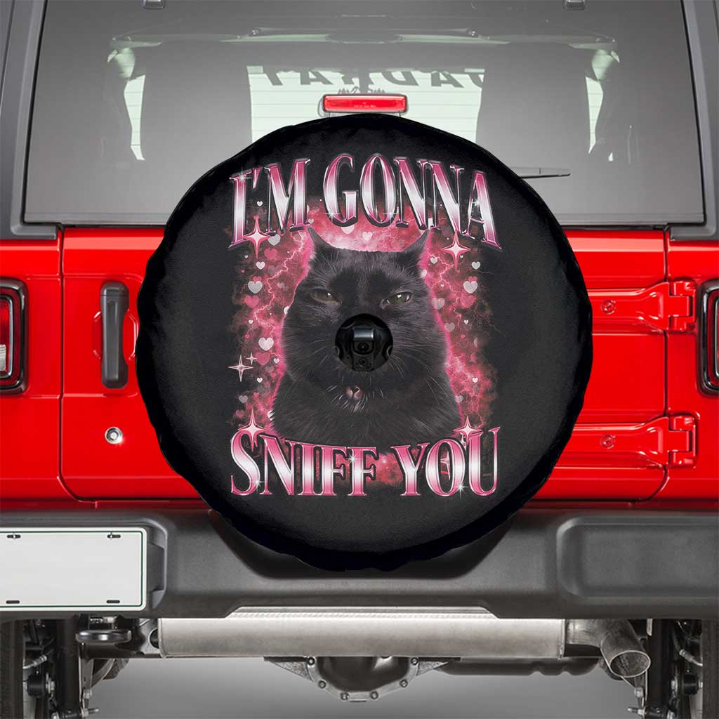 I'm Gonna Sniff You Spare Tire Cover Funny Black Cat Meme