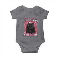 I'm Gonna Sniff You Baby Onesie Funny Black Cat Meme