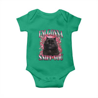 I'm Gonna Sniff You Baby Onesie Funny Black Cat Meme