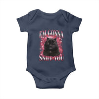 I'm Gonna Sniff You Baby Onesie Funny Black Cat Meme