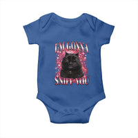 I'm Gonna Sniff You Baby Onesie Funny Black Cat Meme