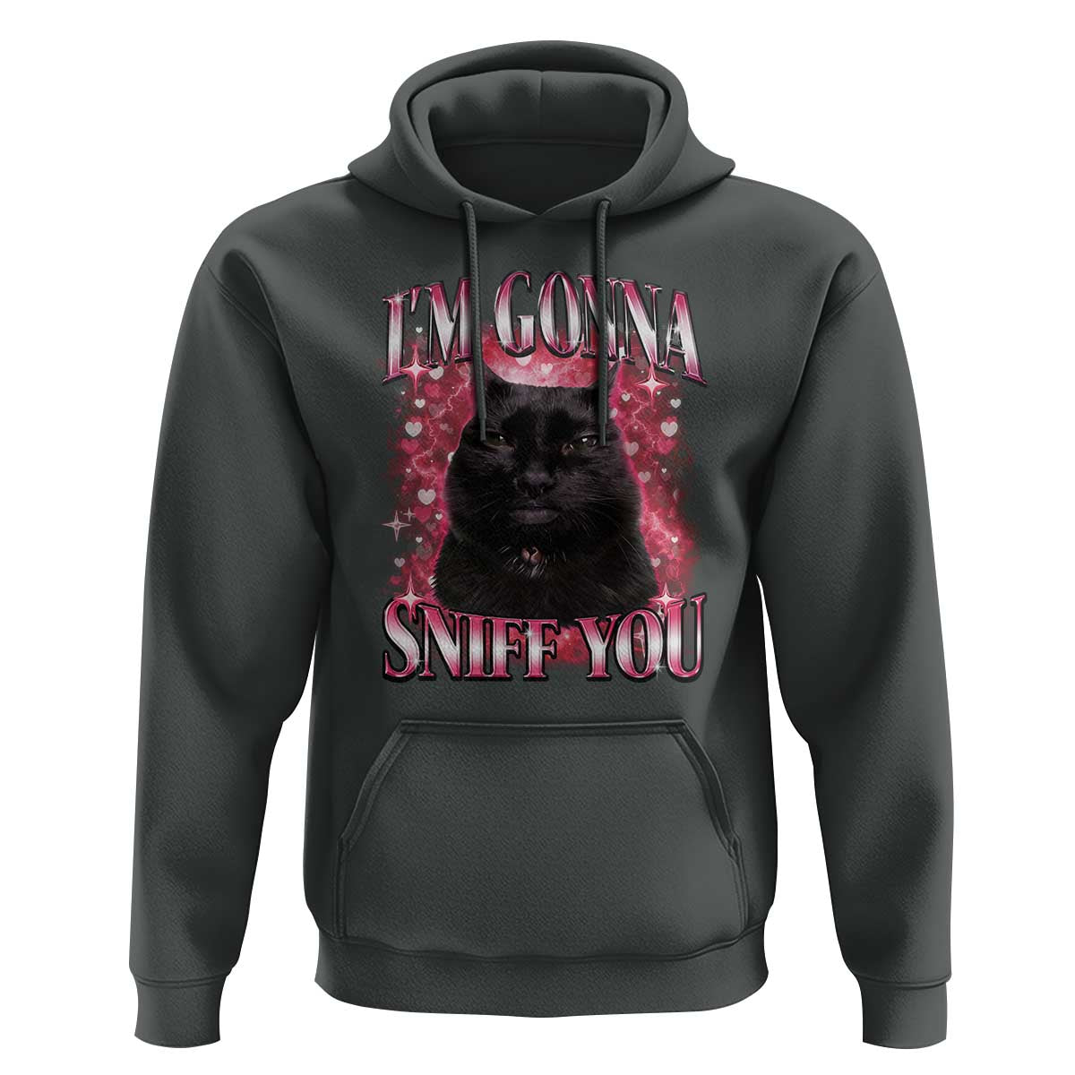 I'm Gonna Sniff You Hoodie Funny Black Cat Meme
