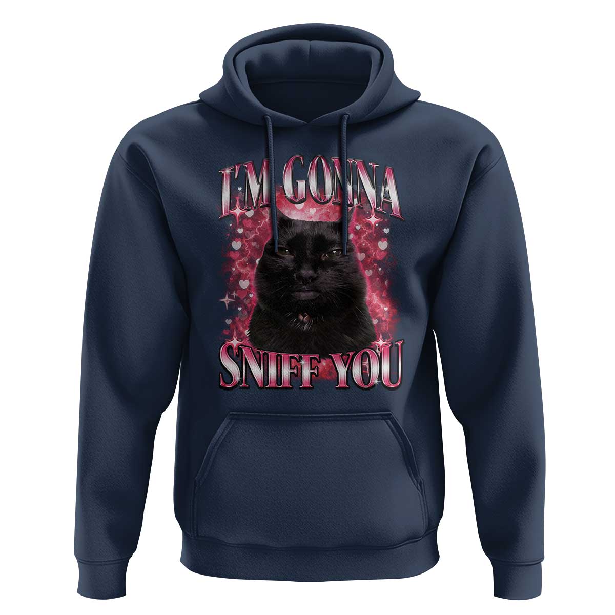I'm Gonna Sniff You Hoodie Funny Black Cat Meme