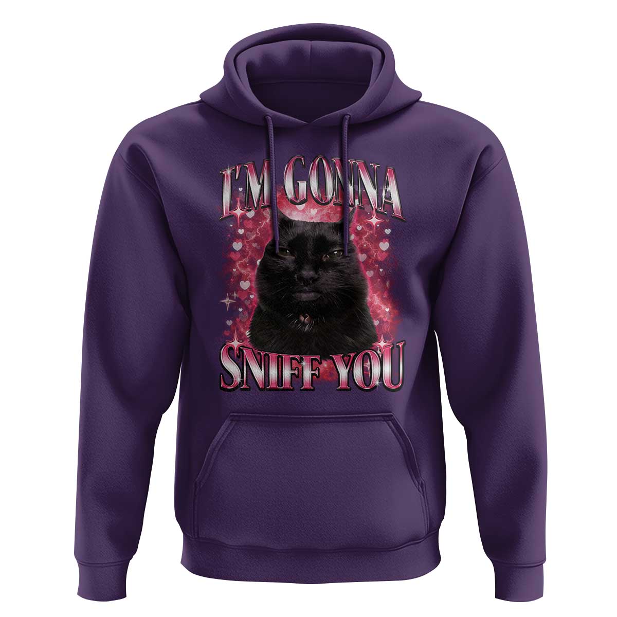 I'm Gonna Sniff You Hoodie Funny Black Cat Meme