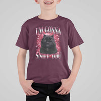 I'm Gonna Sniff You T Shirt For Kid Funny Black Cat Meme