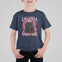 I'm Gonna Sniff You T Shirt For Kid Funny Black Cat Meme