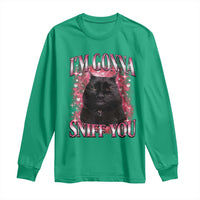I'm Gonna Sniff You Long Sleeve Shirt Funny Black Cat Meme