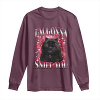 I'm Gonna Sniff You Long Sleeve Shirt Funny Black Cat Meme