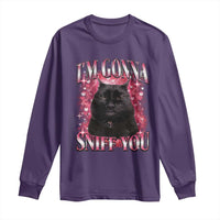 I'm Gonna Sniff You Long Sleeve Shirt Funny Black Cat Meme