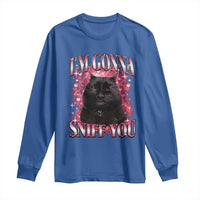 I'm Gonna Sniff You Long Sleeve Shirt Funny Black Cat Meme