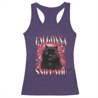 I'm Gonna Sniff You Racerback Tank Top Funny Black Cat Meme