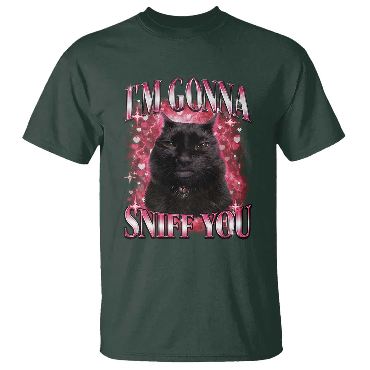 I'm Gonna Sniff You T Shirt Funny Black Cat Meme