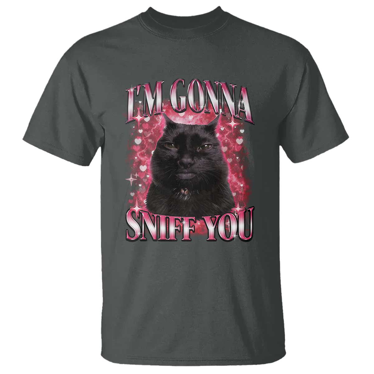 I'm Gonna Sniff You T Shirt Funny Black Cat Meme