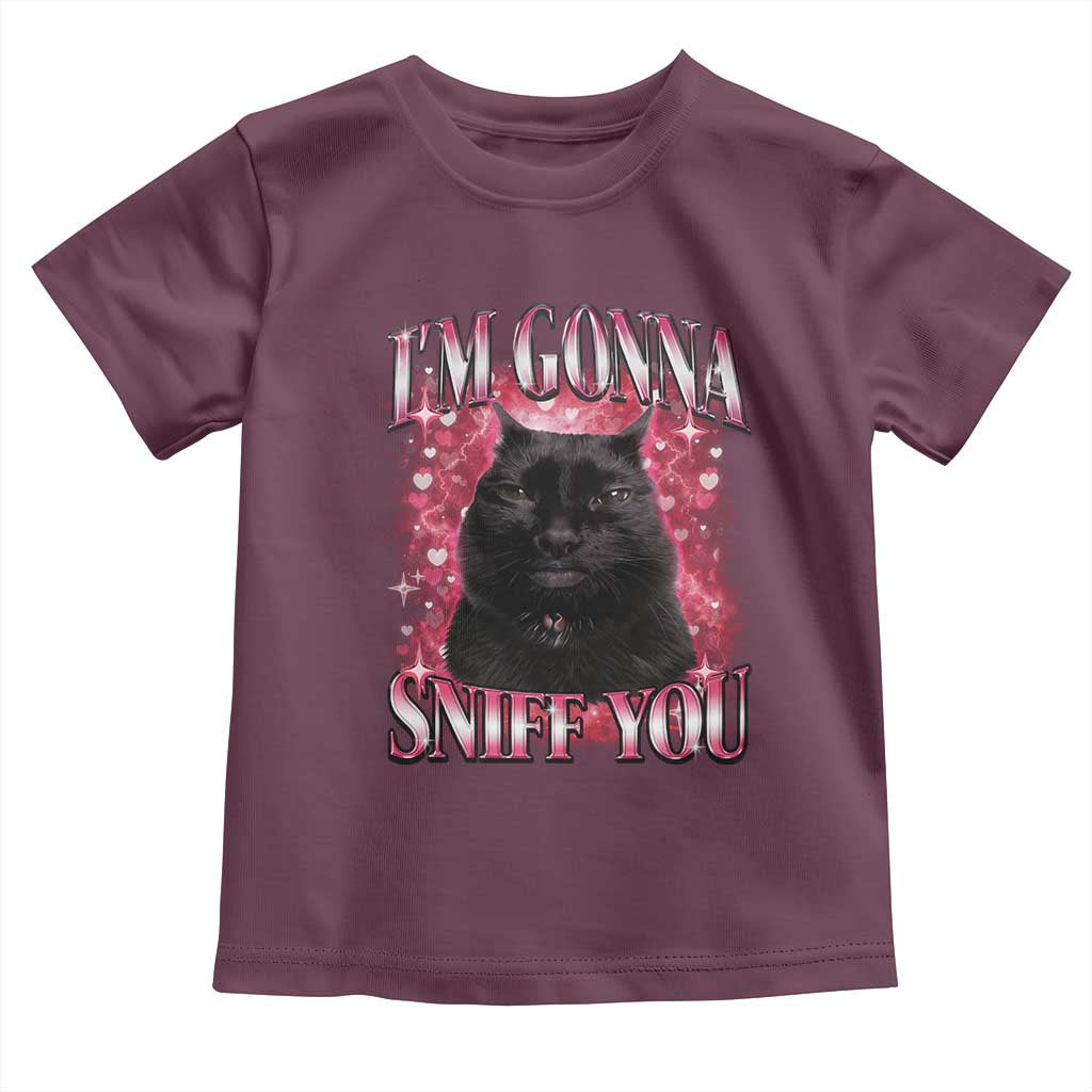 I'm Gonna Sniff You Toddler T Shirt Funny Black Cat Meme