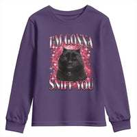 I'm Gonna Sniff You Youth Sweatshirt Funny Black Cat Meme