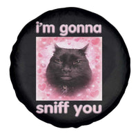 I'm Gonna Sniff You Spare Tire Cover Funny Black Cat Brainrot Meme