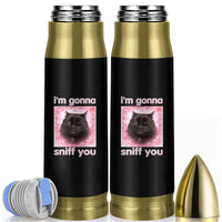I'm Gonna Sniff You Bullet Tumbler Funny Black Cat Brainrot Meme