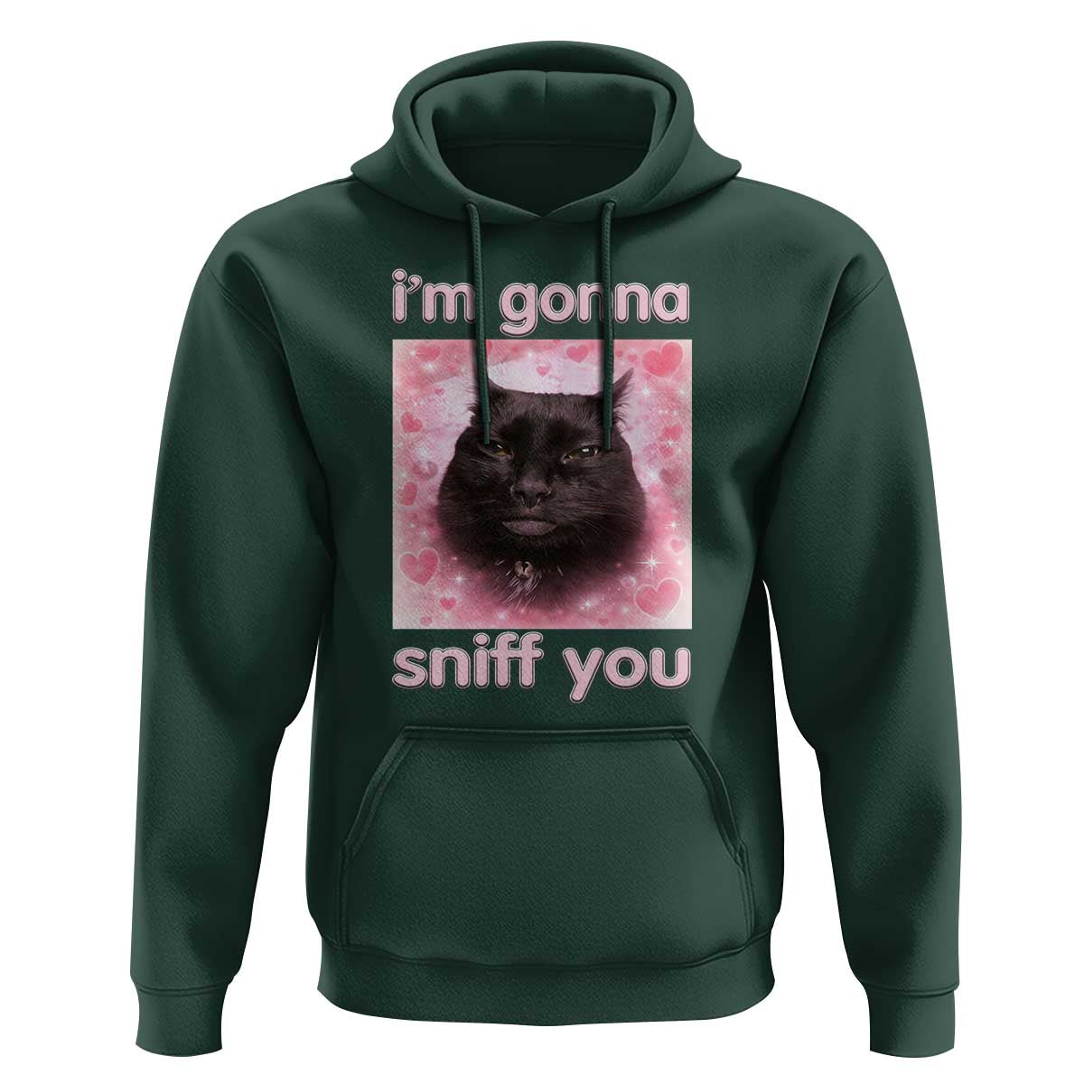 I'm Gonna Sniff You Hoodie Funny Black Cat Brainrot Meme