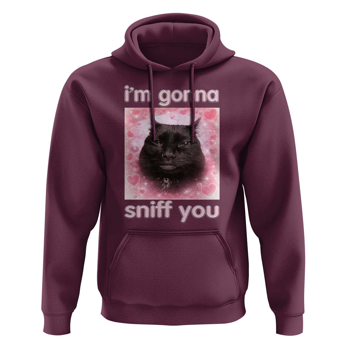 I'm Gonna Sniff You Hoodie Funny Black Cat Brainrot Meme