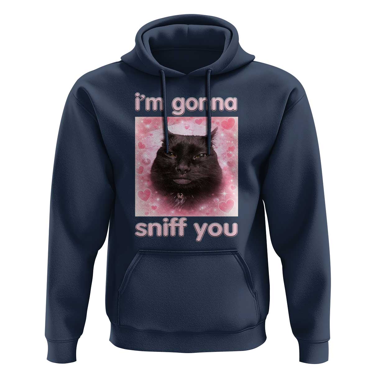 I'm Gonna Sniff You Hoodie Funny Black Cat Brainrot Meme