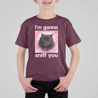 I'm Gonna Sniff You T Shirt For Kid Funny Black Cat Brainrot Meme