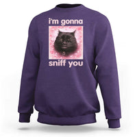 I'm Gonna Sniff You Sweatshirt Funny Black Cat Brainrot Meme