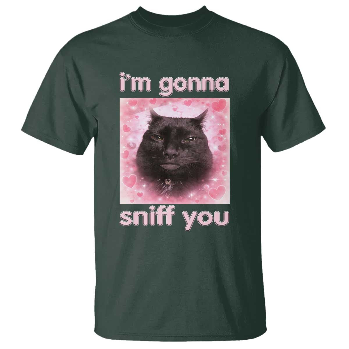 I'm Gonna Sniff You T Shirt Funny Black Cat Brainrot Meme