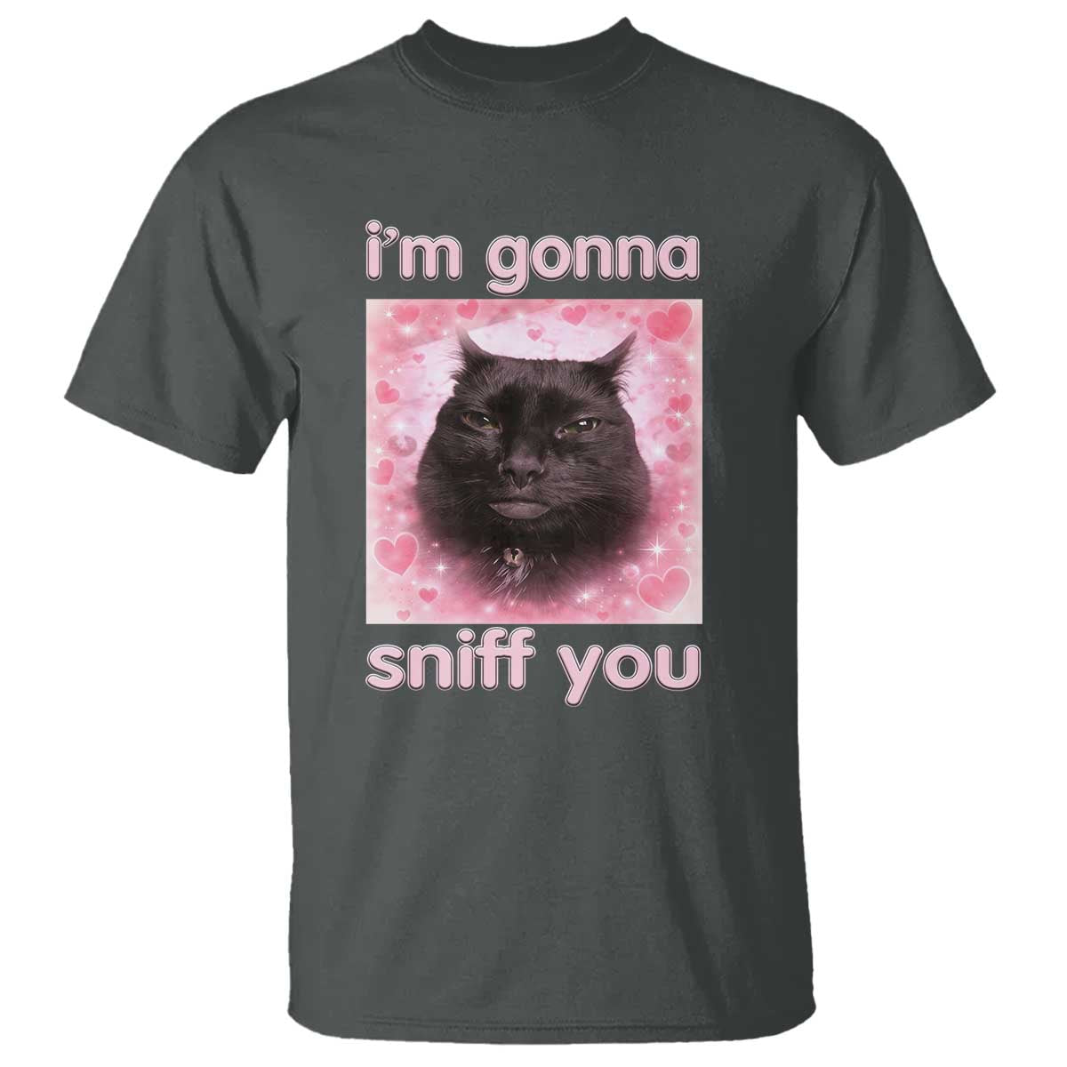 I'm Gonna Sniff You T Shirt Funny Black Cat Brainrot Meme