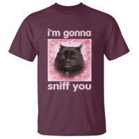 I'm Gonna Sniff You T Shirt Funny Black Cat Brainrot Meme