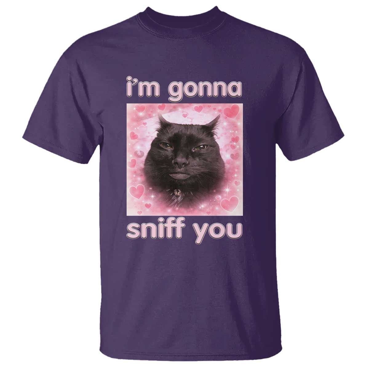 I'm Gonna Sniff You T Shirt Funny Black Cat Brainrot Meme
