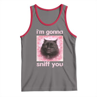I'm Gonna Sniff You Tank Top Funny Black Cat Brainrot Meme