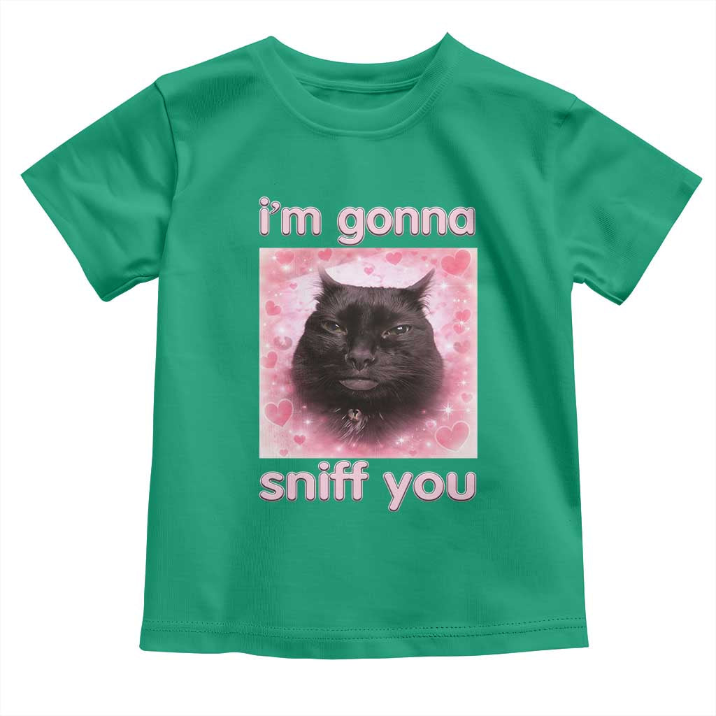 I'm Gonna Sniff You Toddler T Shirt Funny Black Cat Brainrot Meme