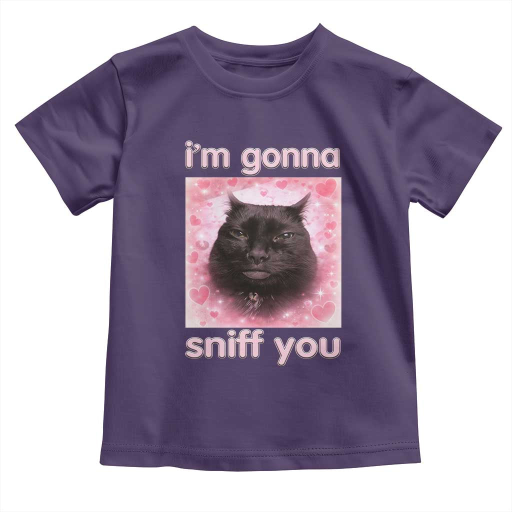 I'm Gonna Sniff You Toddler T Shirt Funny Black Cat Brainrot Meme