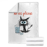 No Ice Please Throw Blanket Funny Black Cat Sarcastic Abolish ICE Meme