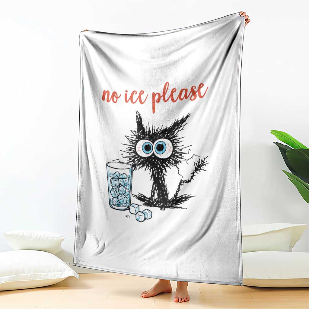 No Ice Please Throw Blanket Funny Black Cat Sarcastic Abolish ICE Meme