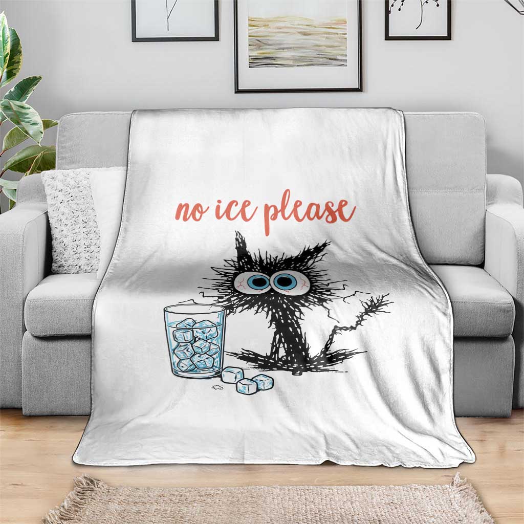 No Ice Please Throw Blanket Funny Black Cat Sarcastic Abolish ICE Meme