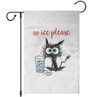 No Ice Please Garden Flag Funny Black Cat Sarcastic Abolish ICE Meme