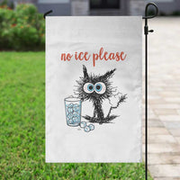 No Ice Please Garden Flag Funny Black Cat Sarcastic Abolish ICE Meme