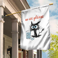 No Ice Please Garden Flag Funny Black Cat Sarcastic Abolish ICE Meme