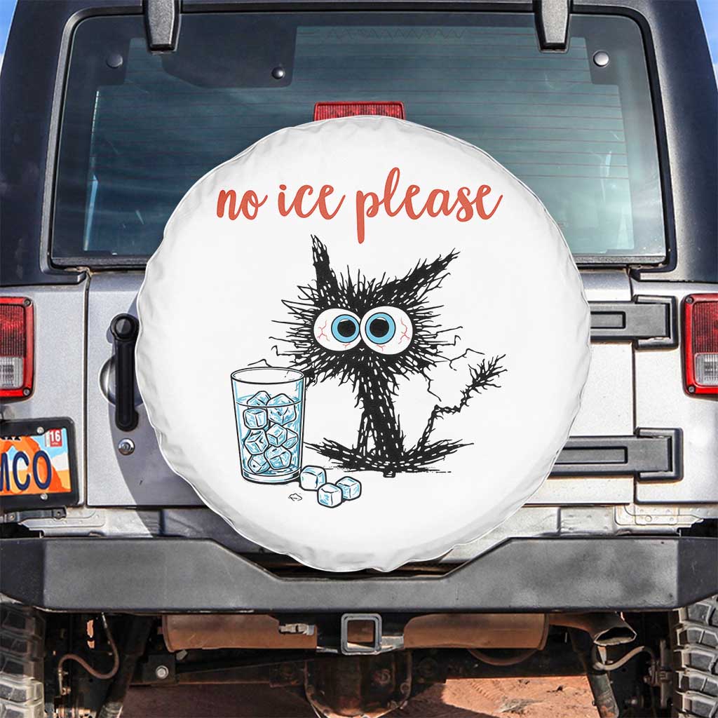 No Ice Please Spare Tire Cover Funny Black Cat Sarcastic Abolish ICE Meme