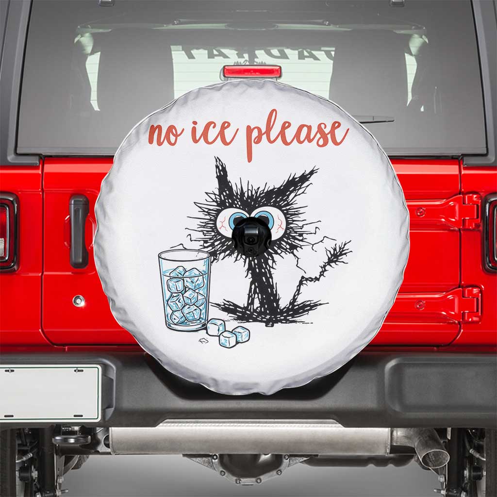 No Ice Please Spare Tire Cover Funny Black Cat Sarcastic Abolish ICE Meme