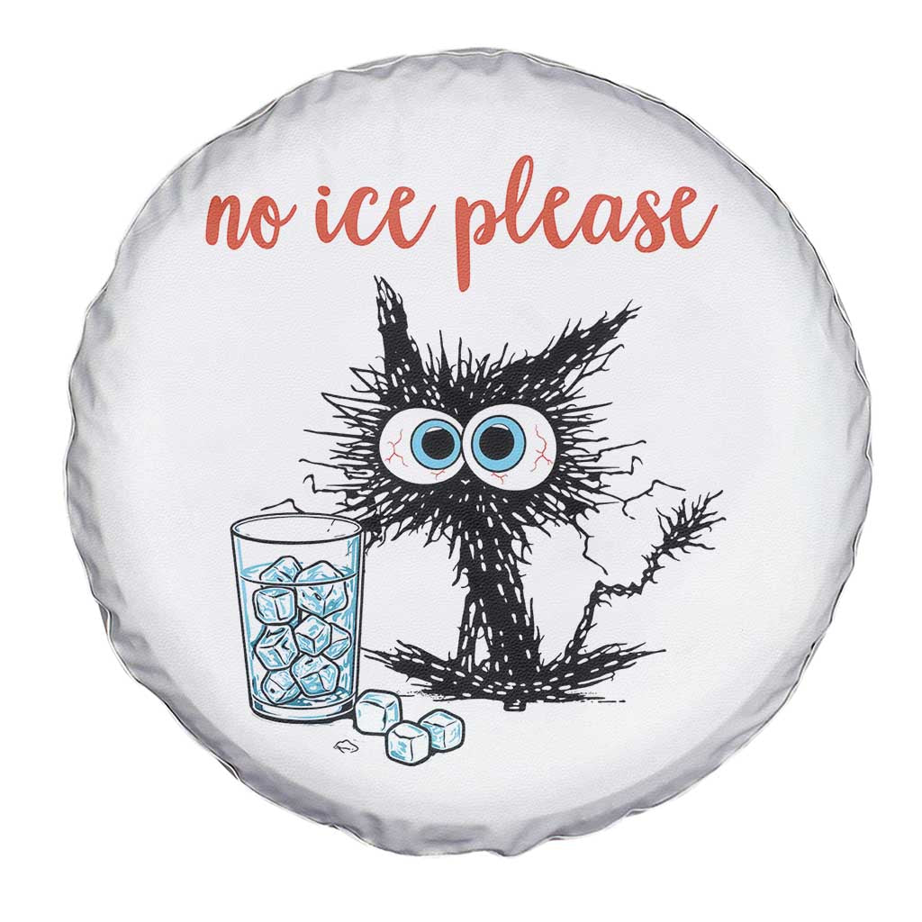 No Ice Please Spare Tire Cover Funny Black Cat Sarcastic Abolish ICE Meme