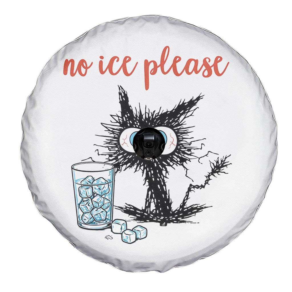 No Ice Please Spare Tire Cover Funny Black Cat Sarcastic Abolish ICE Meme