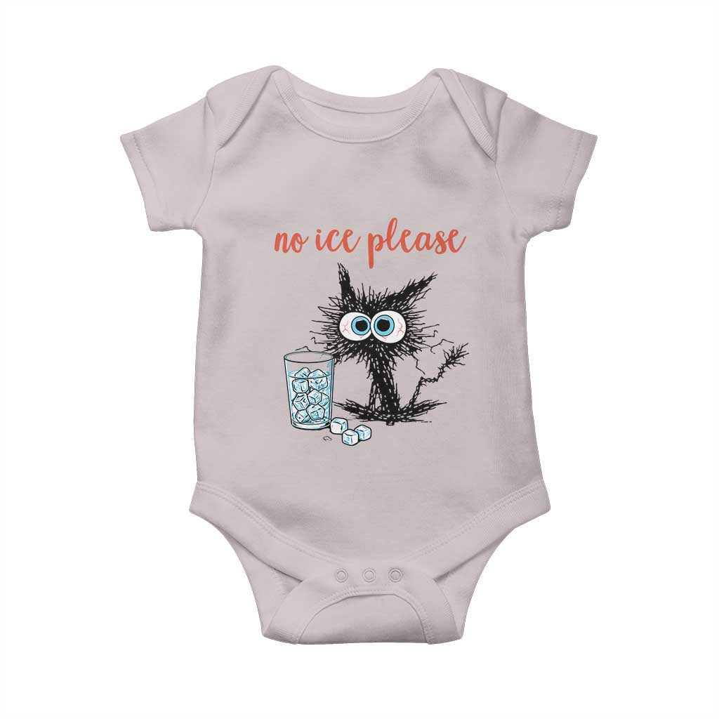 No Ice Please Baby Onesie Funny Black Cat Sarcastic Abolish ICE Meme