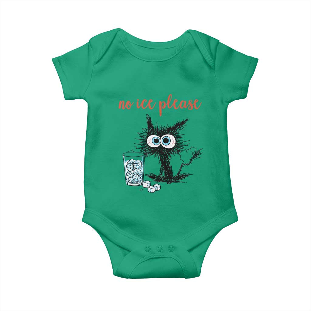 No Ice Please Baby Onesie Funny Black Cat Sarcastic Abolish ICE Meme
