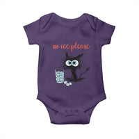No Ice Please Baby Onesie Funny Black Cat Sarcastic Abolish ICE Meme