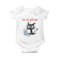 No Ice Please Baby Onesie Funny Black Cat Sarcastic Abolish ICE Meme