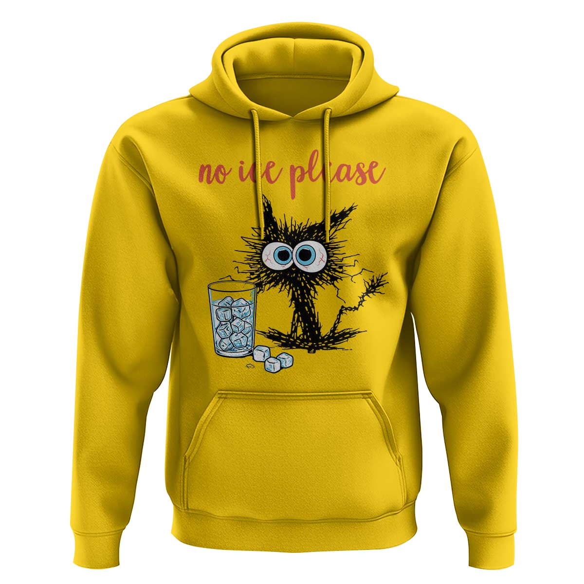 No Ice Please Hoodie Funny Black Cat Sarcastic Abolish ICE Meme