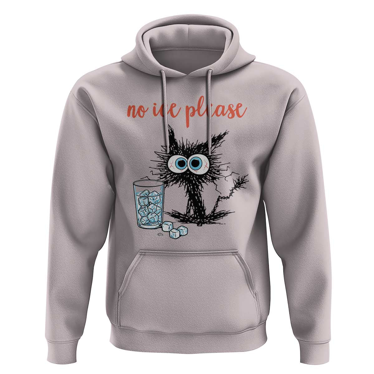 No Ice Please Hoodie Funny Black Cat Sarcastic Abolish ICE Meme